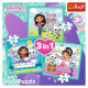 Trefl GABBY´S DOLLHOUSE Pužļu komplekts 3in1