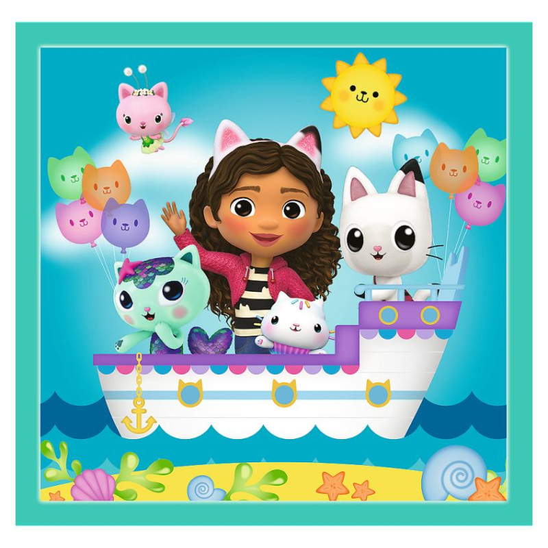 Trefl GABBY&acute;S DOLLHOUSE Pužļu komplekts 3in1