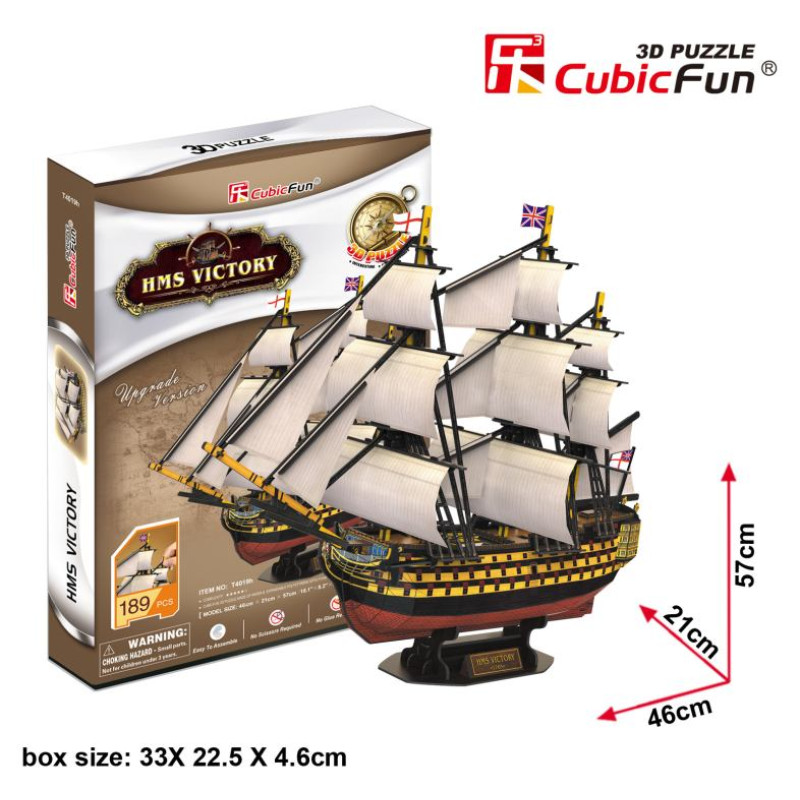 Cubic Fun CUBICFUN 3D puzle kuģis HMS Victory