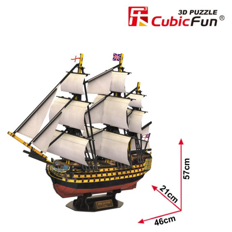 Cubic Fun CUBICFUN 3D puzle kuģis HMS Victory