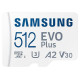 Samsung MEMORY MICRO SDXC EVO+ 512GB/V30 W/A MB-MC512SA/EU SAMSUNG