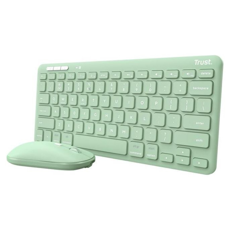 Trust KEYBOARD +MOUSE WRL LYRA/GREEN 24942 TRUST