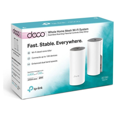 Tp-Link Wireless Router|TP-LINK|Wireless Router|2-pack|1167 Mbps|Mesh|IEEE 802.11ac|LAN \ WAN ports 2|Number of antennas 2|DECOE4(2-PACK)