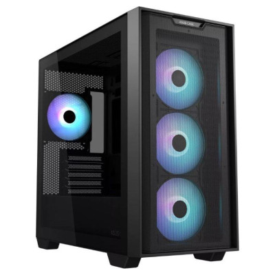 Asus Case|ASUS|A21 PLUS|MidiTower|Case product features Transparent panel|Not included|MicroATX|MiniITX|Colour Black|A21PLUSTGARGBBLACK