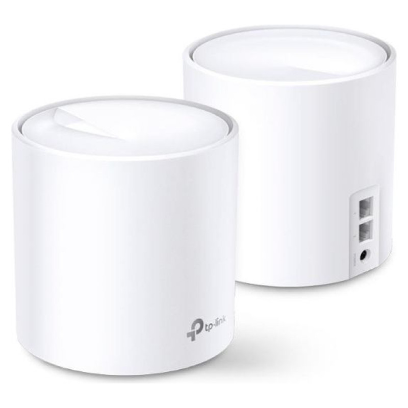 Tp-Link Wireless Router|TP-LINK|Wireless Router|2-pack|1800 Mbps|Mesh|IEEE 802.11a|IEEE 802.11n|IEEE 802.11ac|IEEE 802.11ax|DECOX20(2-PACK)