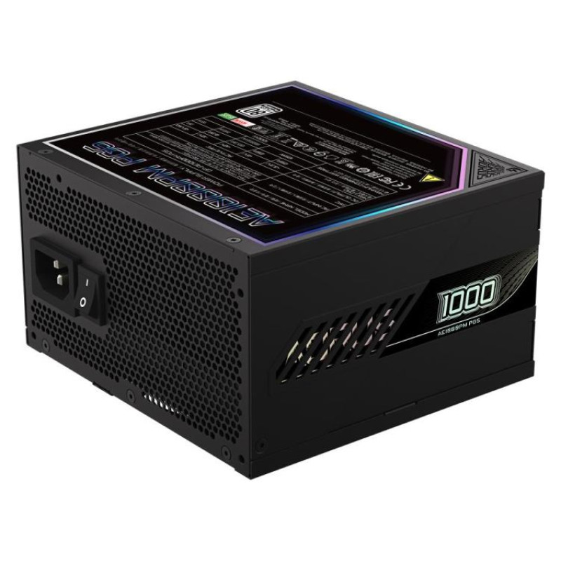 Gigabyte Power Supply|NZXT|GP-AE1000PM PG5|1000 Watts|Efficiency 80 PLUS PLATINIUM|PFC Active|MTBF 100000 hours|GP-AE1000PMPG5