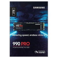 Samsung SSD|SAMSUNG|990 PRO|2TB|M.2|PCIE|NVMe|MLC|Write speed 6900 MBytes/sec|Read speed 7450 MBytes/sec|2.3mm|TBW 1200 TB|MTBF 1500000 hours|MZ-V9P2T0BW