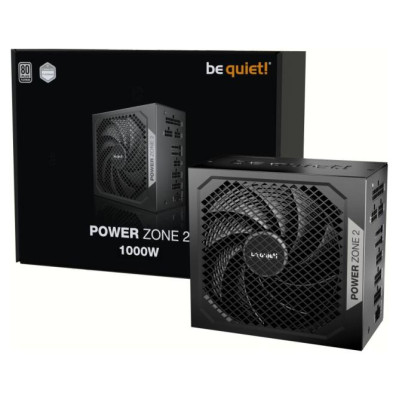 Be Quiet Power Supply|BE QUIET|POWER ZONE 2|1000 Watts|Peak Power 1070 Watts|Efficiency 80 PLUS PLATINIUM|MTBF 100000 hours|BP008EU