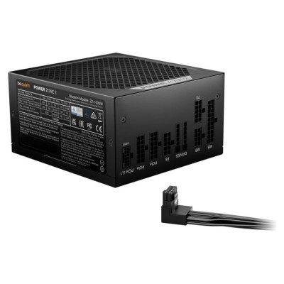 Be Quiet Power Supply|BE QUIET|POWER ZONE 2|1000 Watts|Peak Power 1070 Watts|Efficiency 80 PLUS PLATINIUM|MTBF 100000 hours|BP008EU