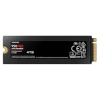 Samsung SSD|SAMSUNG|990 PRO with Heatsink|4TB|M.2|PCIe Gen4|NVMe|TLC|Write speed 6900 MBytes/sec|Read speed 7450 MBytes/sec|2.3mm|TBW 1200 TB|MTBF 1500000 hours|MZ-V9P4T0GW