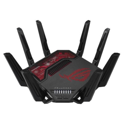 Asus Wireless Router|ASUS|Wireless Router|19000 Mbps|Wi-Fi 6|Wi-Fi 7|IEEE 802.11a|IEEE 802.11b|IEEE 802.11g|IEEE 802.11n|IEEE 802.11ac|IEEE 802.11ax|USB 2.0|USB 3.2|1x10/100/1000M|1x2.5GbE|1x10GbE|Number of antennas 8|GT-BE19000
