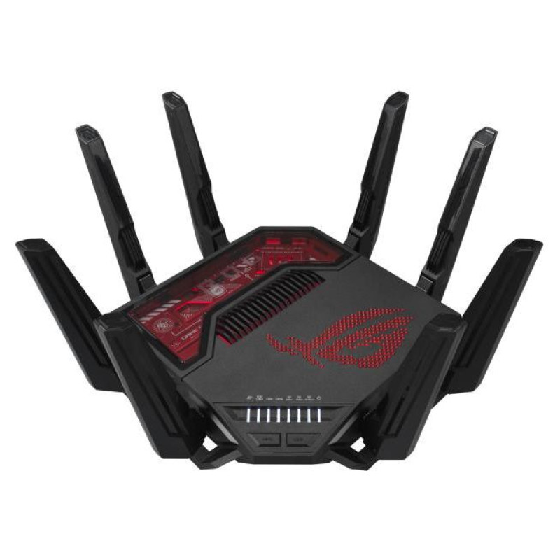 Asus Wireless Router|ASUS|Wireless Router|19000 Mbps|Wi-Fi 6|Wi-Fi 7|IEEE 802.11a|IEEE 802.11b|IEEE 802.11g|IEEE 802.11n|IEEE 802.11ac|IEEE 802.11ax|USB 2.0|USB 3.2|1x10/100/1000M|1x2.5GbE|1x10GbE|Number of antennas 8|GT-BE19000