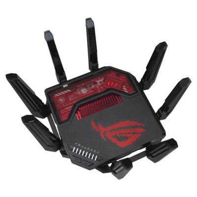 Asus Wireless Router|ASUS|Wireless Router|19000 Mbps|Wi-Fi 6|Wi-Fi 7|IEEE 802.11a|IEEE 802.11b|IEEE 802.11g|IEEE 802.11n|IEEE 802.11ac|IEEE 802.11ax|USB 2.0|USB 3.2|1x10/100/1000M|1x2.5GbE|1x10GbE|Number of antennas 8|GT-BE19000