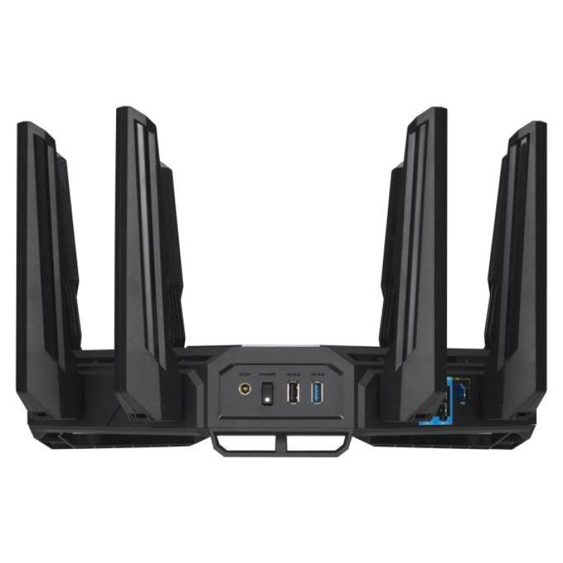 Asus Wireless Router|ASUS|Wireless Router|19000 Mbps|Wi-Fi 6|Wi-Fi 7|IEEE 802.11a|IEEE 802.11b|IEEE 802.11g|IEEE 802.11n|IEEE 802.11ac|IEEE 802.11ax|USB 2.0|USB 3.2|1x10/100/1000M|1x2.5GbE|1x10GbE|Number of antennas 8|GT-BE19000