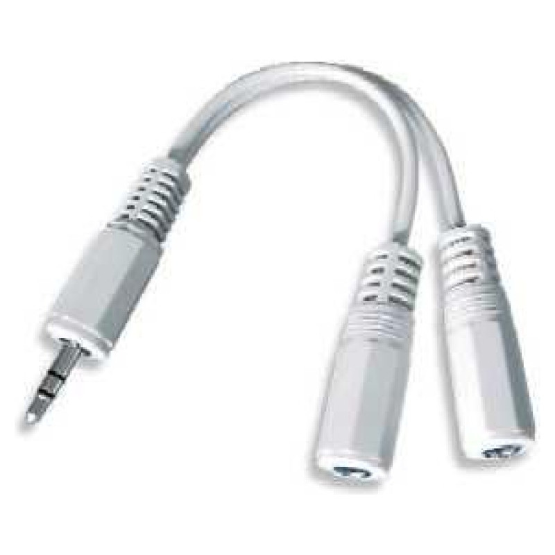 Gembird CABLE AUDIO SPLITTER 3.5MM/10CM WHT CCA-415-0.1M GEMBIRD
