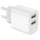 Gembird CHARGER USB UNIVERSAL WHITE/2P TA-UC-2A12-01 GEMBIRD