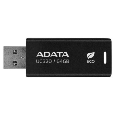 Adata MEMORY DRIVE FLASH USB3.2 64GB/BLACK UC320-64G-RBK/BK ADATA