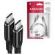 Axagon CABLE USB-C TO USB-C 2M 60W/HQ BLACK BUCM-CM20AB AXAGON