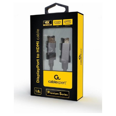 Gembird CABLE DISPLAY PORT TO HDMI/1.8M CC-DP-HDMI-4K-6 GEMBIRD