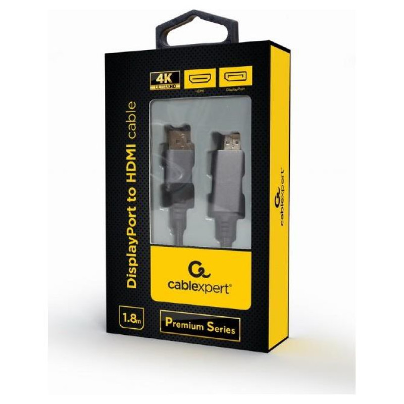 Gembird CABLE DISPLAY PORT TO HDMI/1.8M CC-DP-HDMI-4K-6 GEMBIRD
