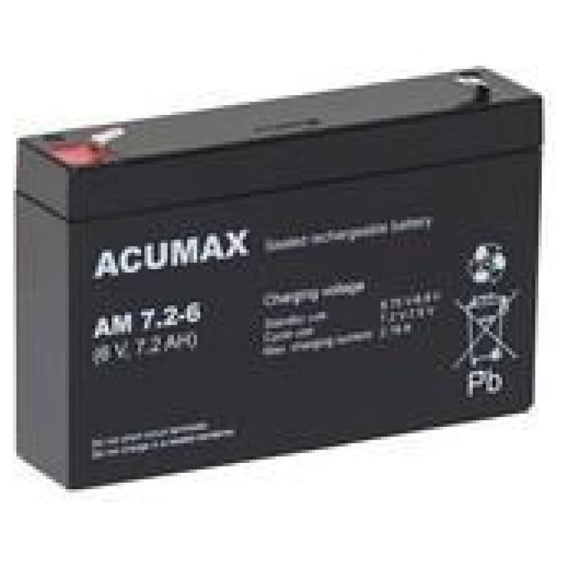 EMU BATTERY 6V 7.2AH/AM7.2-6 ACUMAX EMU