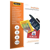 Fellowes LAMINATOR POUCH EASYDISPLAY/A4 80 25PCS 5601703 FELLOWES