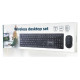 Gembird KEYBOARD +MOUSE WRL ENG/DESKTOP BK KBS-WCH-04 GEMBIRD