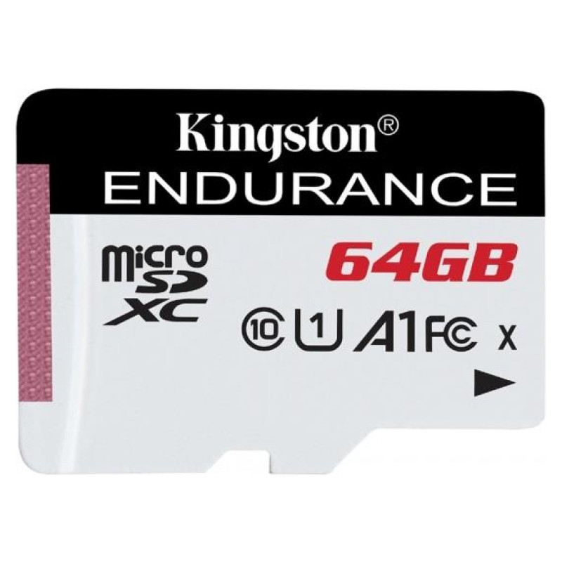 Kingston 64GB microSDXC Endurance 95R/30W C10 A1 UHS-I Card Only