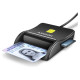Axagon CARD READER FLAT SMARTCARD 4SL/USB2.0 1.3M CRE-SM3SD AXAGON