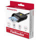 Axagon CARD READER FLAT SMARTCARD 4SL/USB2.0 1.3M CRE-SM3SD AXAGON