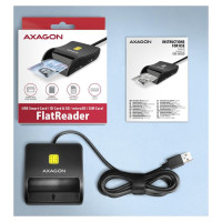 Axagon CARD READER FLAT SMARTCARD 4SL/USB2.0 1.3M CRE-SM3SD AXAGON