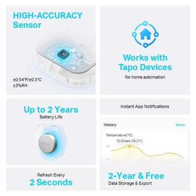 Tp-Link SMART HOME TEMPERATURE&HUMIDIT/SENSOR TAPO T310 TP-LINK