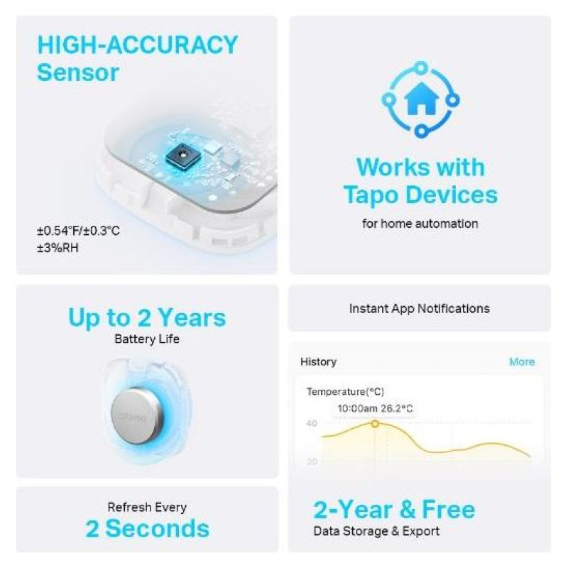 Tp-Link SMART HOME TEMPERATURE&HUMIDIT/SENSOR TAPO T310 TP-LINK