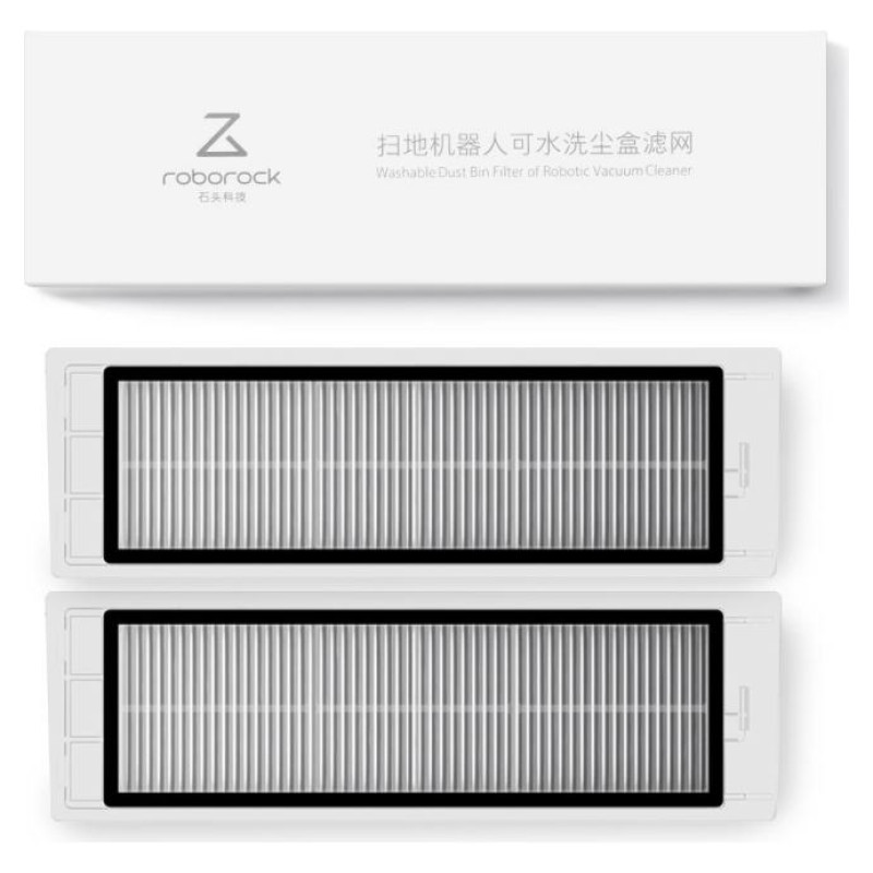 Roborock Product|ROBOROCK|Washable Dustbin Filter|Washable Dustbin Filter 2-pack|For S5 White/S5 White/S5 Black/E4 Black/S6 White/S6 White/S6 Black/S4 Black/S5 White Max/S5 Black Max/S6 White Pure/S6 Black Pure/S6 Black MaxV/E5 White/E5 Black/Q5 Black|8.0