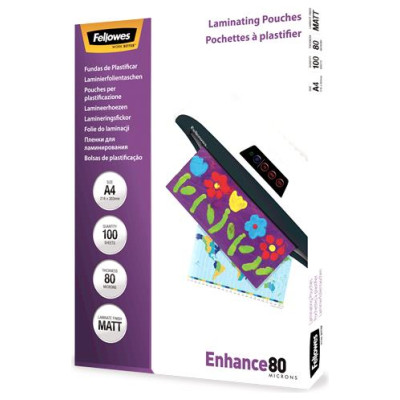 Fellowes LAMINATOR POUCH MATT/A4 80 100PCS 5452103 FELLOWES