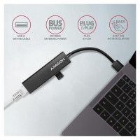Axagon I/O HUB USB3.2 3PORT GLAN/0.2M HMA-GL3A AXAGON