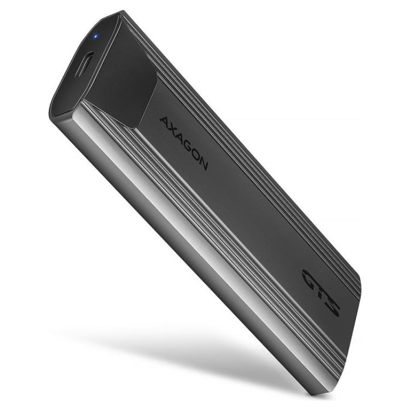 Axagon EEM2-GTS2 USB-C 3.2 Gen 2 - M.2 NVMe / SATA SSD THIN SCREWLESS 30-80mm ALU box
