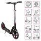Muuwmi Aluminium Scooter PRO skrejritenis 250/215 mm, sarkans - AU 580