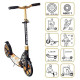 Six Degrees Aluminium Scooter skrejritenis 230/215 mm, zelta - AU 570