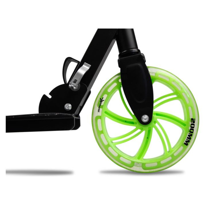 Muuwmi Aluminium Scooter Glow skrejritenis 200 mm, zaļ&scaron; - AU 621