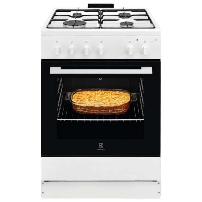 Electrolux gāzes plīts ar gāzes cepe&scaron;krāsni, 60cm - LKG604012W