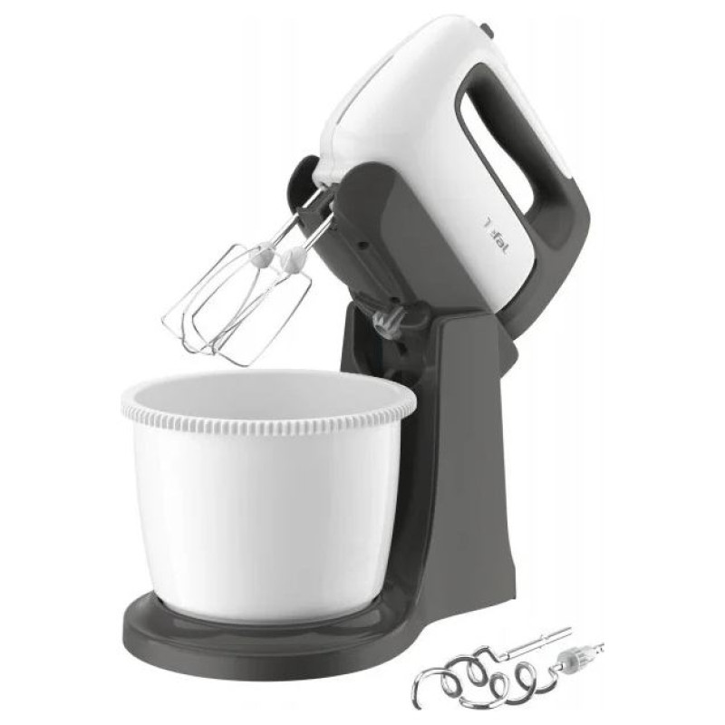 Tefal mikseris Prep'Mix+, 500W, balts/pelēks - HT464138
