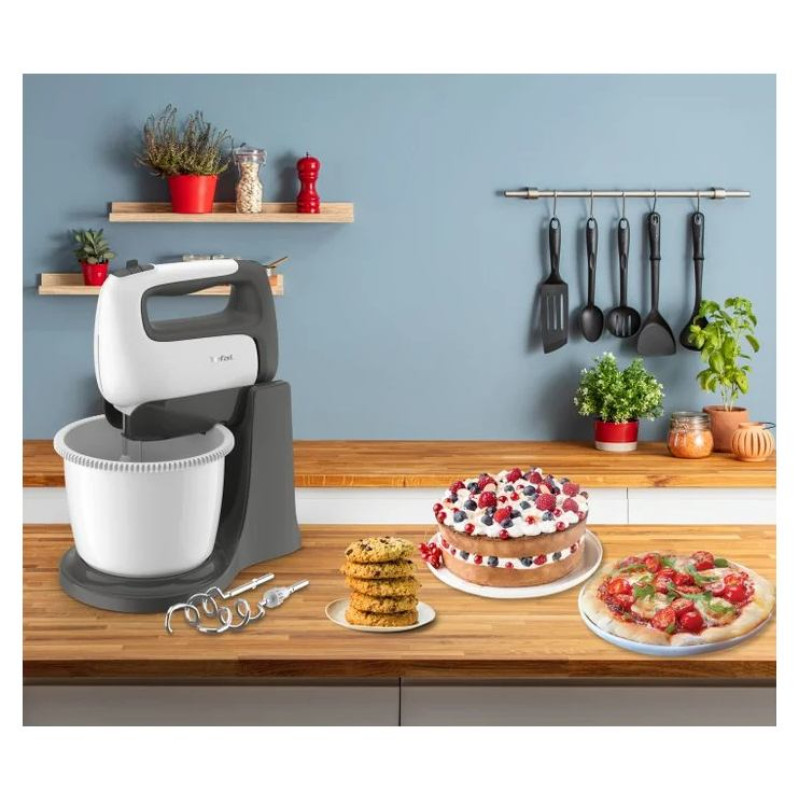 Tefal mikseris Prep'Mix+, 500W, balts/pelēks - HT464138