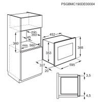Electrolux mikroviļņu krāsns (iebūv.), melna , 20l - LMS2203EMX