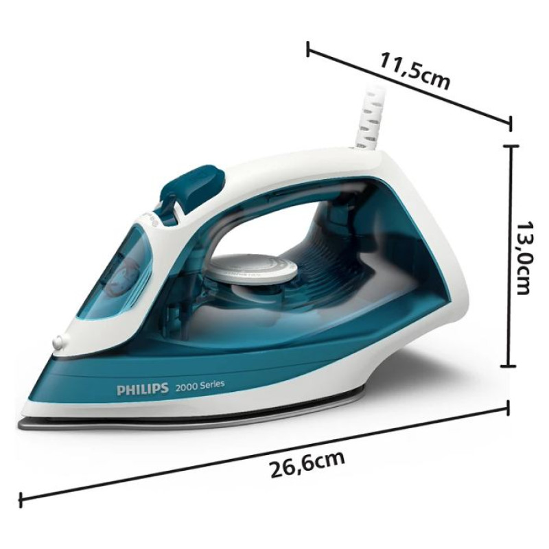 Philips 2000 sērijas Tvaika gludeklis, 2000W, zils - DST2020/90