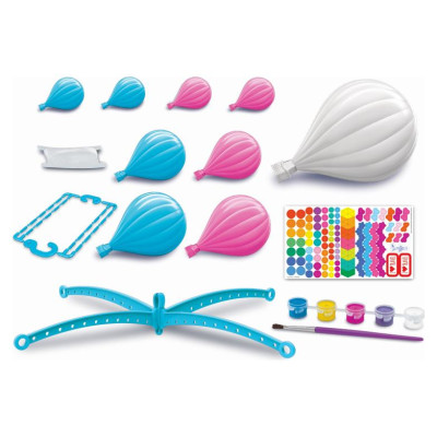 4M KidzMaker DIY komplekts Izkrāsojams gaisa balonu karuselītis