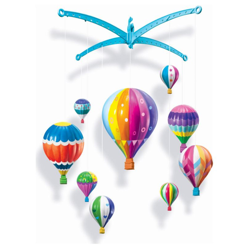 4M KidzMaker DIY komplekts Izkrāsojams gaisa balonu karuselītis