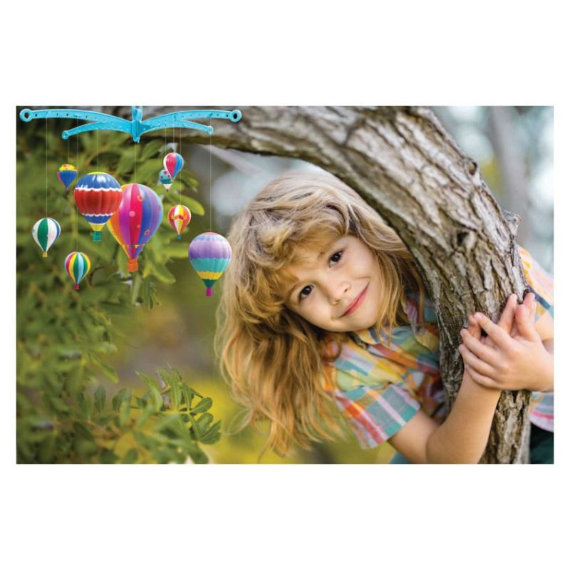 4M KidzMaker DIY komplekts Izkrāsojams gaisa balonu karuselītis