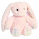 Aurora Plush AURORA Rainbow Gingham Bunnies Plīša rozā trusis, 18 cm
