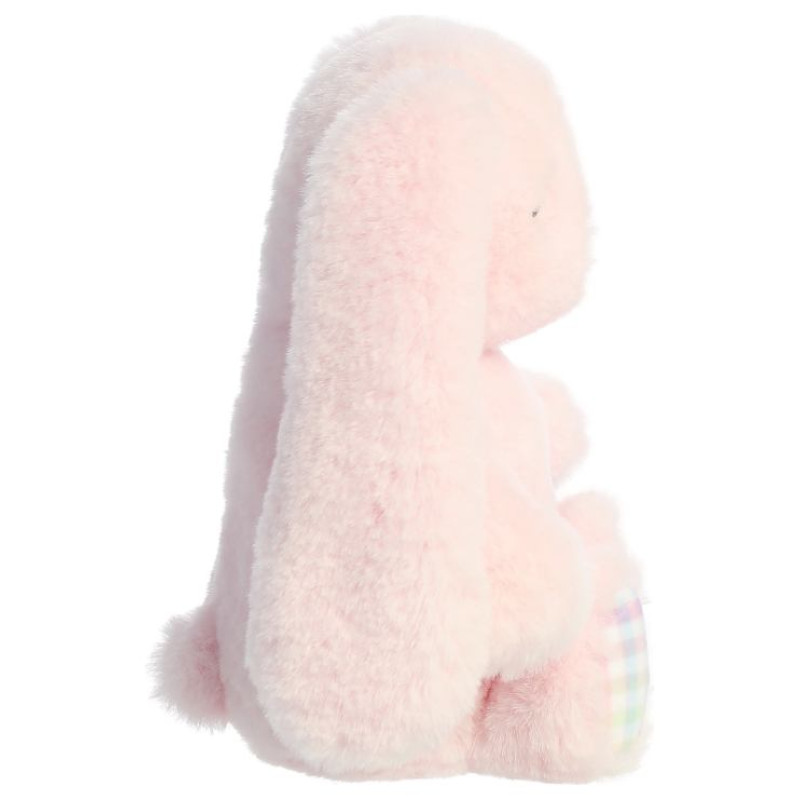 Aurora Plush AURORA Rainbow Gingham Bunnies Plī&scaron;a rozā trusis, 18 cm